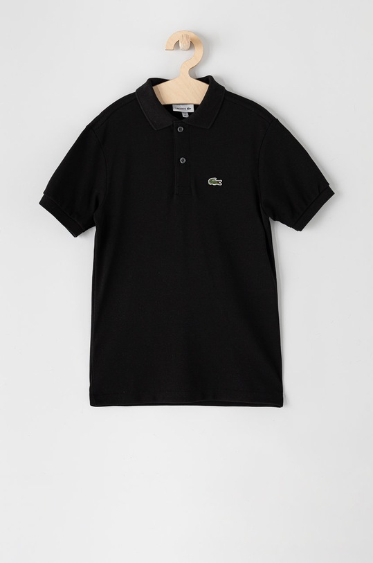 Detská bavlenná polokošeľa Lacoste bavlna čierna PJ2909