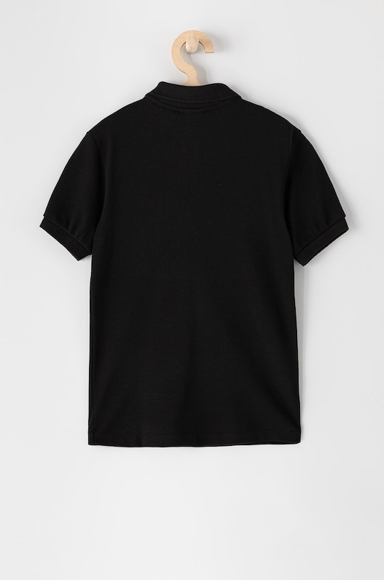 Dětská bavlněná polokošile Lacoste PJ2909 černá SS22