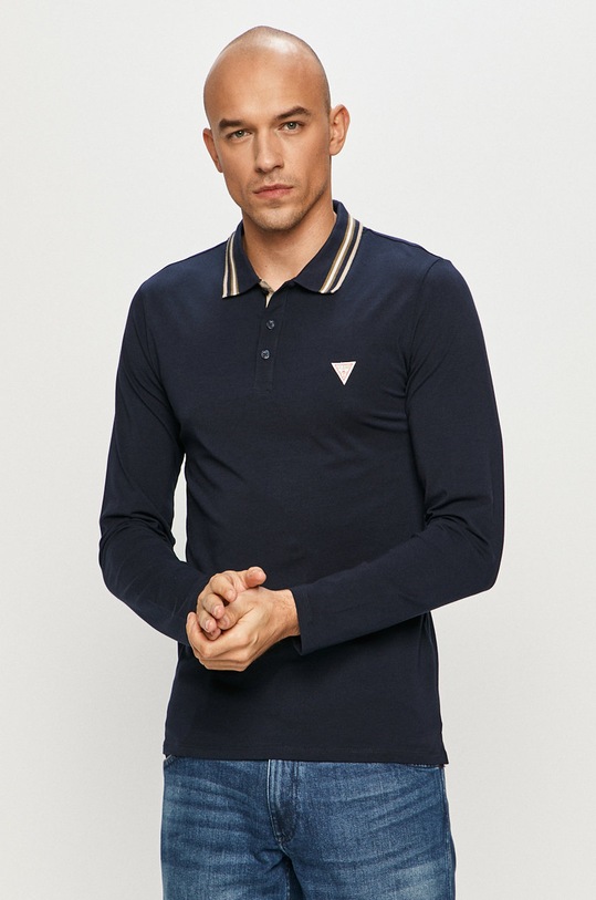 Guess - Longsleeve z elastanem granatowy M1RP36.J1311