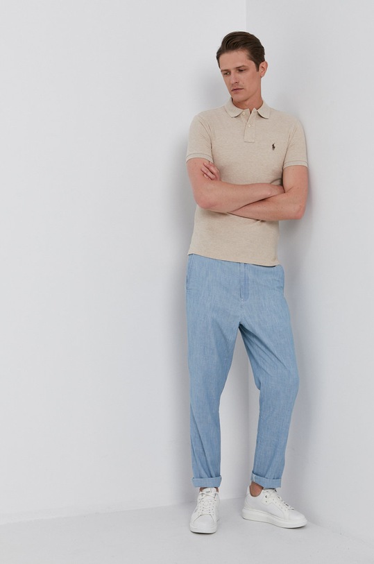 Polo Ralph Lauren poló 710536856215 bézs SS24