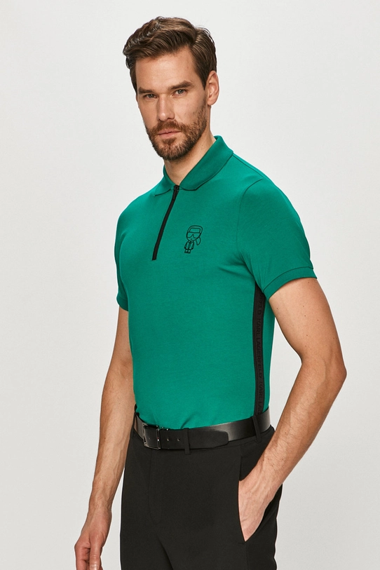 Karl Lagerfeld - Polo tričko s elastanom zelená 511221.745020