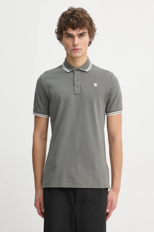 G-Star tricou polo regular gri D17127.5864