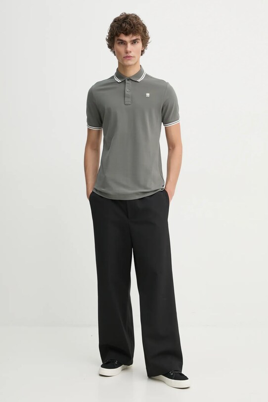 G-Star tricou polo D17127.5864 gri AW24