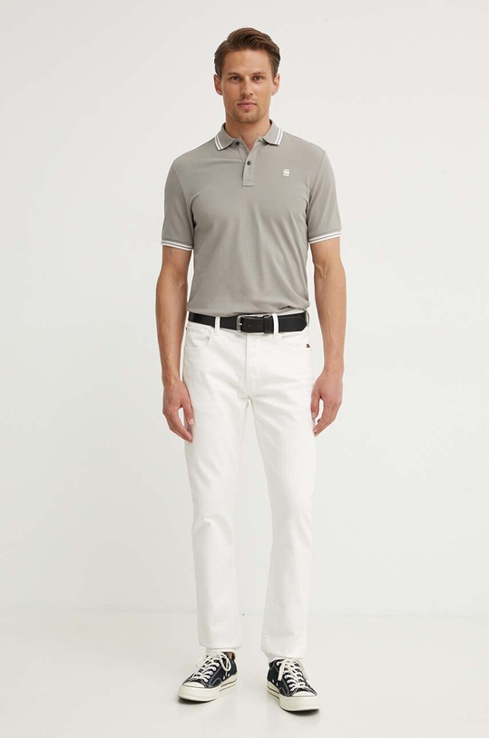 G-Star polo D17127.5864 beżowy AW24