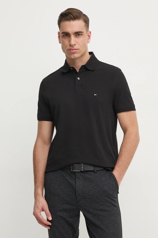 Tommy Hilfiger - Поло чорний MW0MW17770.4891
