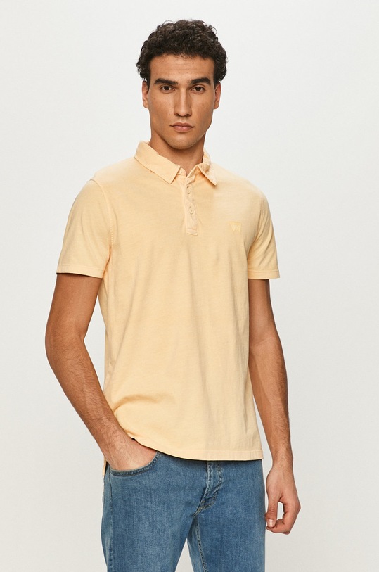 Wrangler Polo bawełna pomarańczowy W7ANDBA11