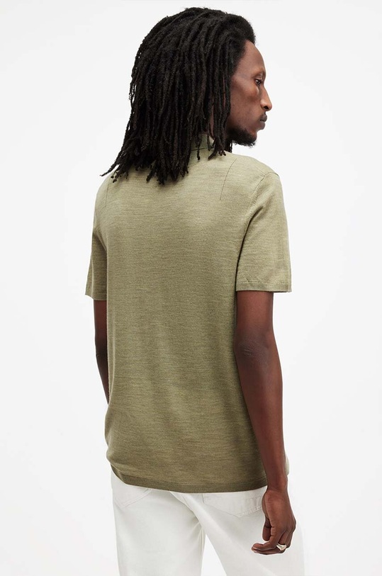 Odzież AllSaints polo MODE MERINO SS POLO MK021N zielony