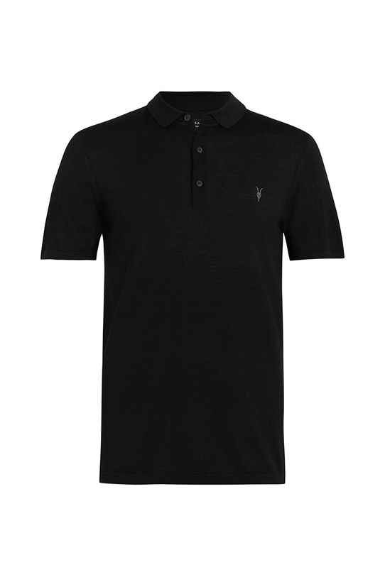 AllSaints Polo MODE MERINO SS POLO MK021N czarny