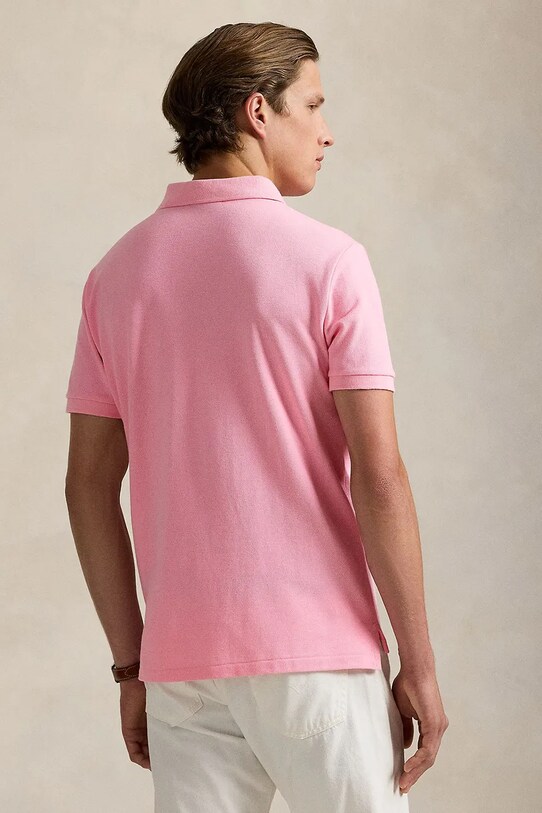 Хлопковое поло Polo Ralph Lauren 710536856 розовый AA00