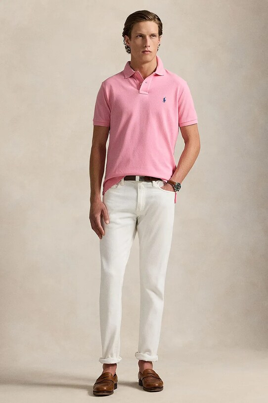 Одежда Хлопковое поло Polo Ralph Lauren 710536856 розовый