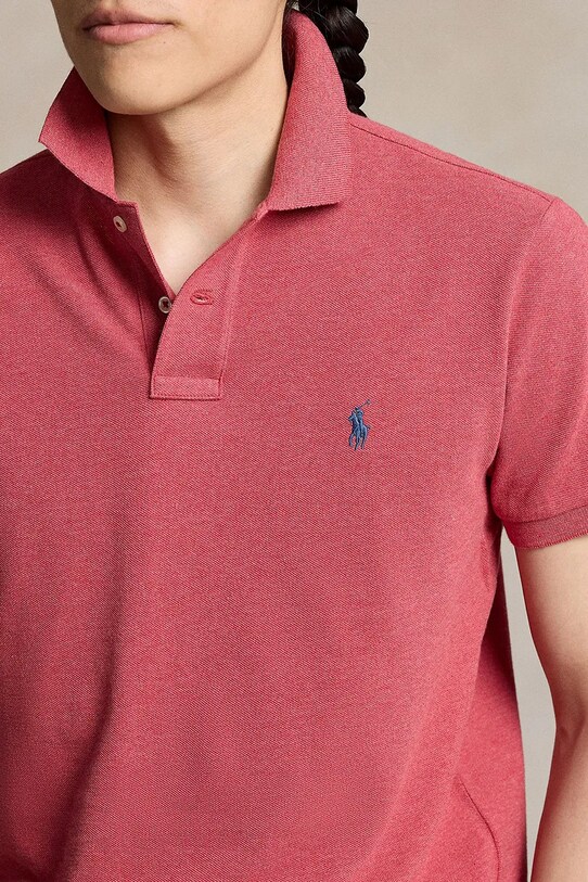 Хлопковое поло Polo Ralph Lauren красный 710536856