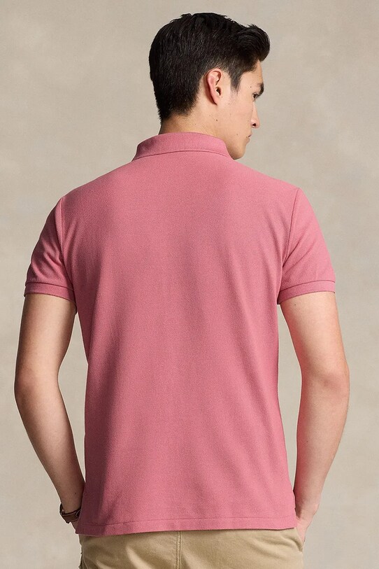 Хлопковое поло Polo Ralph Lauren 710536856 розовый AA00