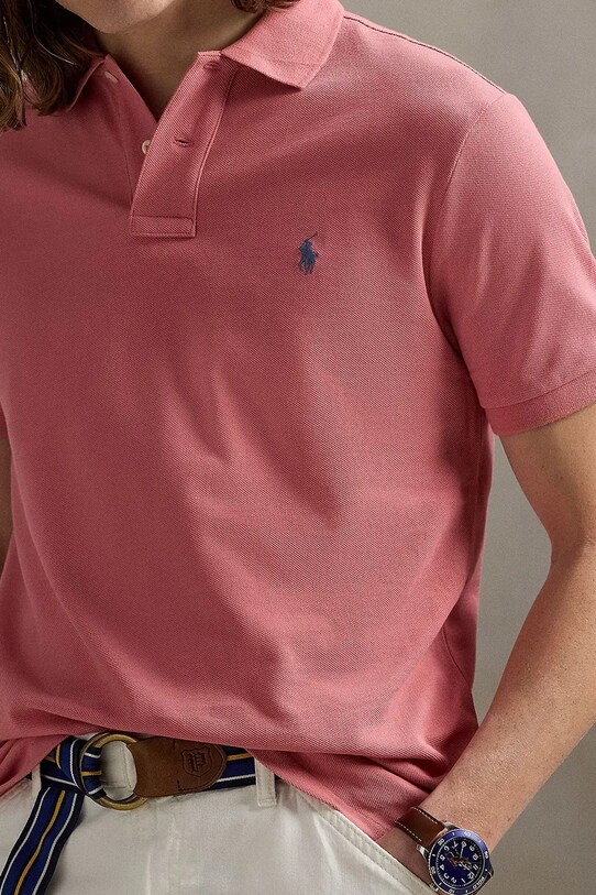 Polo Ralph Lauren polo bawełniane różowy 710536856