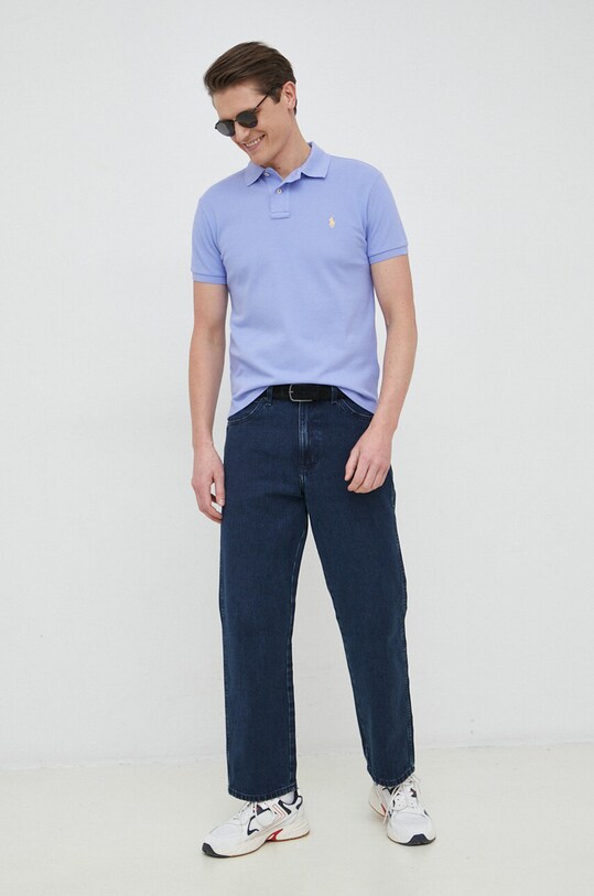 Polo Ralph Lauren polo bawełniane 710536856 fioletowy AA00