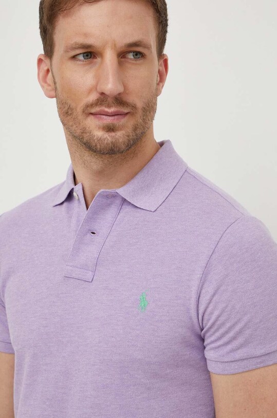 Polo Ralph Lauren polo bawełniane fioletowy 710536856