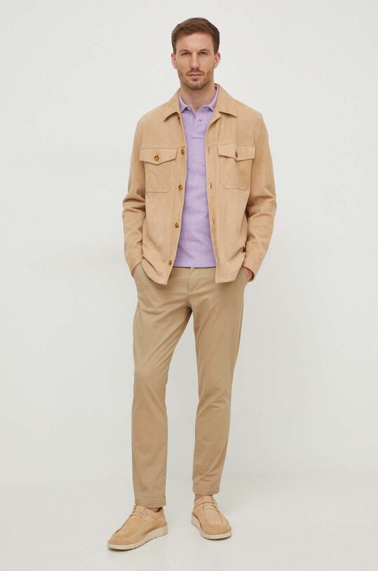 Polo Ralph Lauren polo bawełniane 710536856 fioletowy AA00