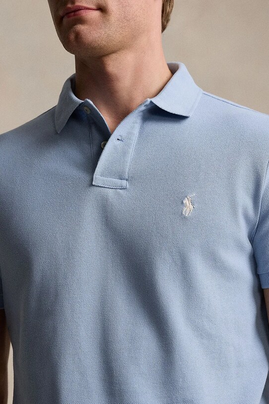 Bavlnené polo tričko Polo Ralph Lauren modrá 710536856