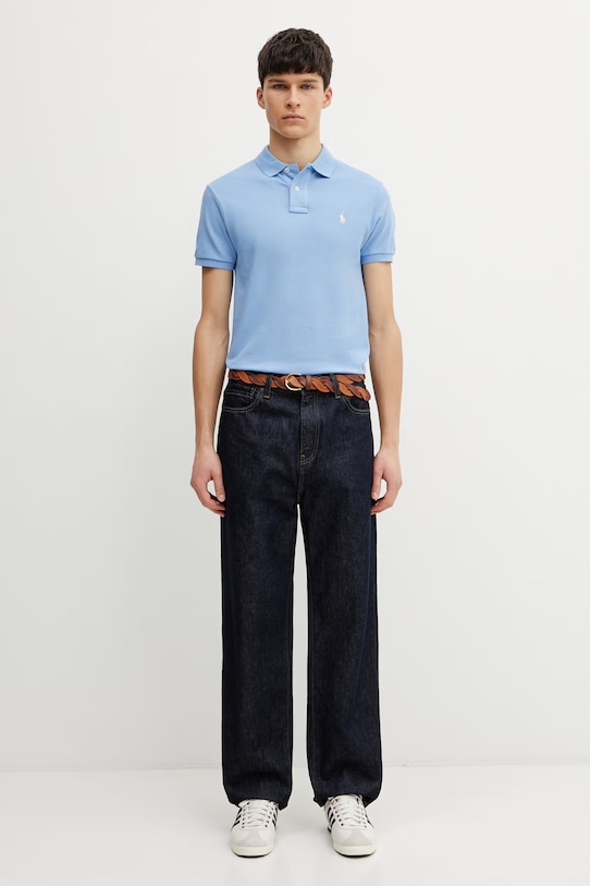 Polo Ralph Lauren polo de bumbac 710536856 albastru