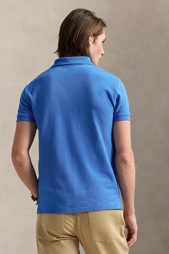 Бавовняне поло Polo Ralph Lauren 710536856 блакитний AA00