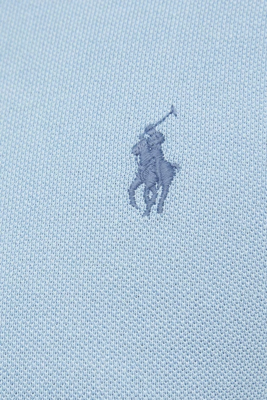 Хлопковое поло Polo Ralph Lauren 710536856 голубой