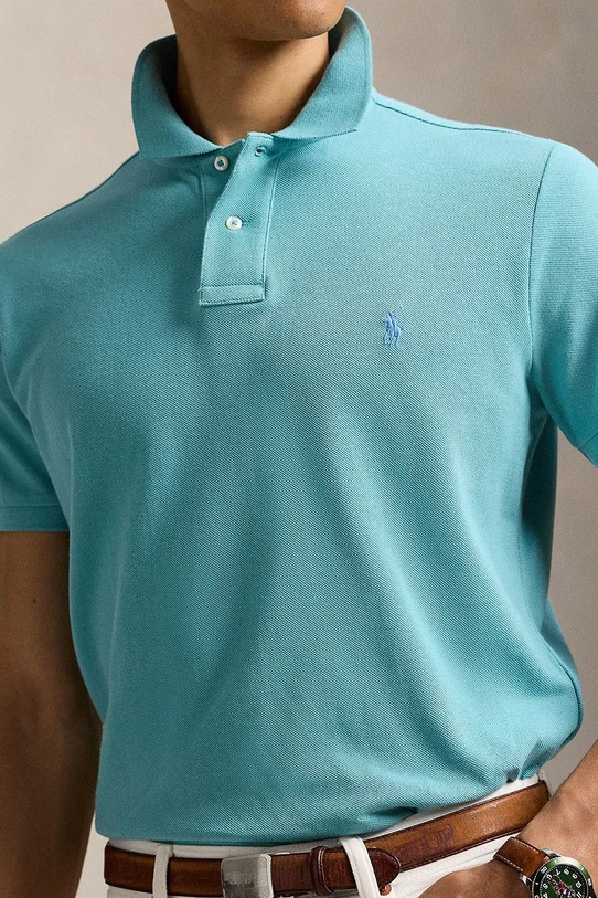 Odjeća Pamučna polo majica Polo Ralph Lauren 710536856 tirkizna