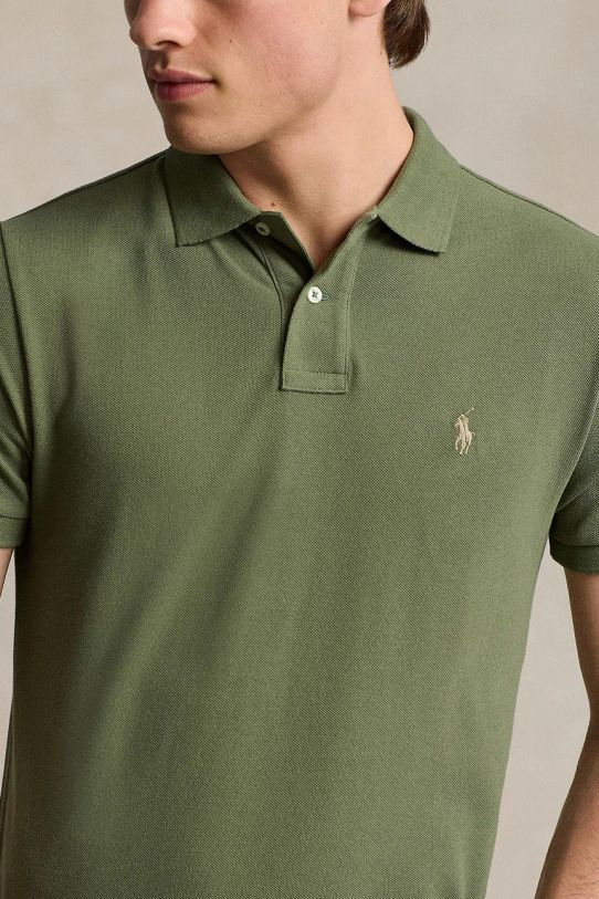 Bavlnené polo tričko Polo Ralph Lauren zelená 710536856