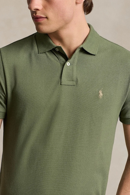 Bombažen polo Polo Ralph Lauren zelena 710536856