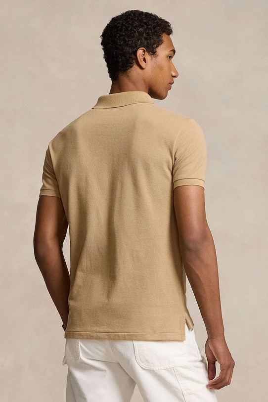Βαμβακερό μπλουζάκι πόλο Polo Ralph Lauren 710536856 μπεζ AA00