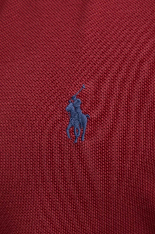 Bavlněné polo tričko Ralph Lauren 710536856 burgundské