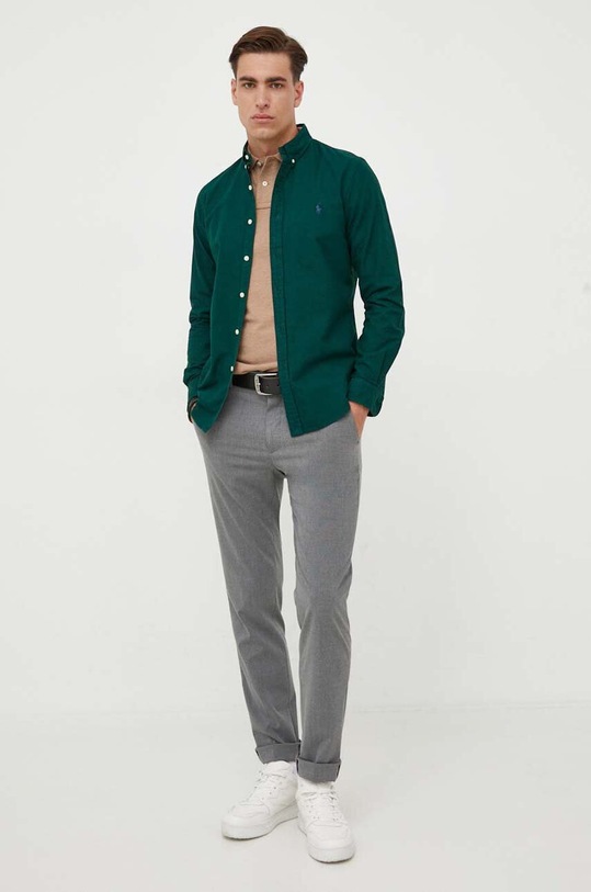 Polo Ralph Lauren polo bawełniane 710536856 brązowy AA00