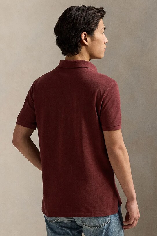 Polo Ralph Lauren pamut póló 710536856 burgundia AA00