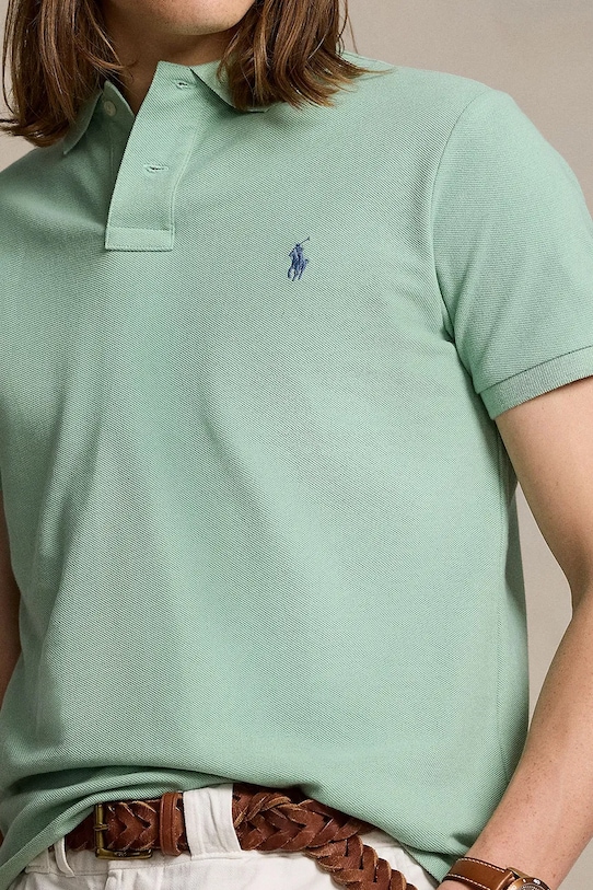 Bavlnené polo tričko Polo Ralph Lauren zelená 710536856
