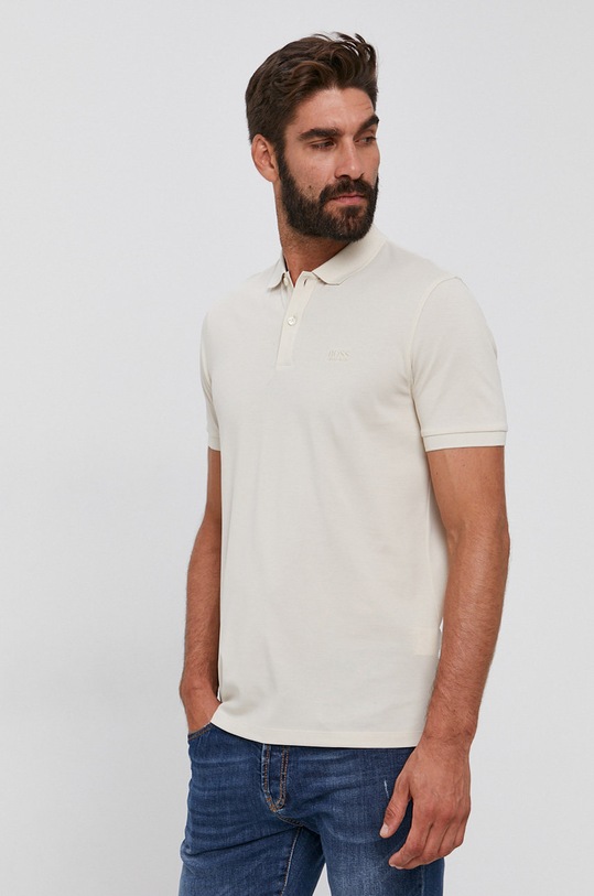 Boss Tricou Polo bumbac bej 50425985