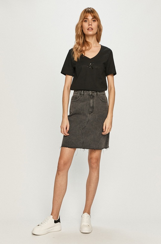 Vila - Spódnica jeansowa 14058614 szary SS21