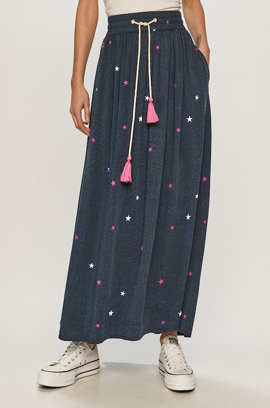 Femi Stories - Spódnica Stiga wzorzyste granatowy STIGA.SZN
