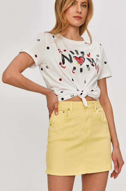 Pepe Jeans Fustă uni galben PL900877YC8.014