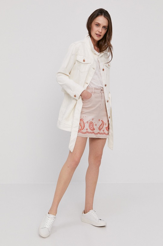 Desigual Spódnica jeansowa 21SWFN01 21SWFN01 różowy SS21