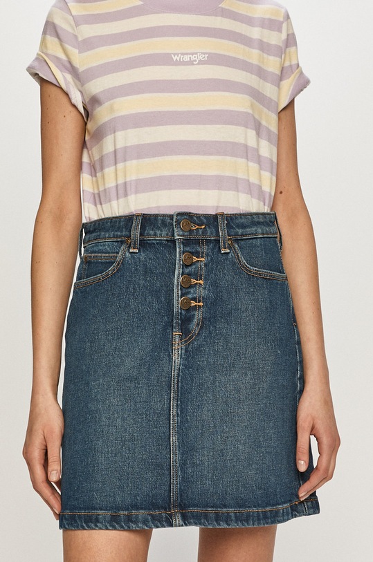 Lee Spódnica jeansowa z elastanem granatowy L38MMWMN