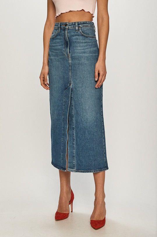 Lee fustă din denim uni albastru L38LMWMQ