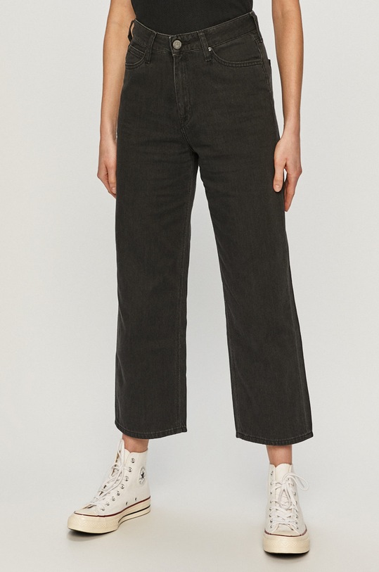 Lee jeansy Wide Leg Black Duns czarny L30SNECY