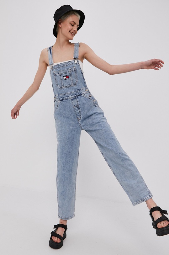 Tommy Jeans Ogrodniczki Dungaree DW0DW09899.4891 DW0DW09899.4891 niebieski SS21