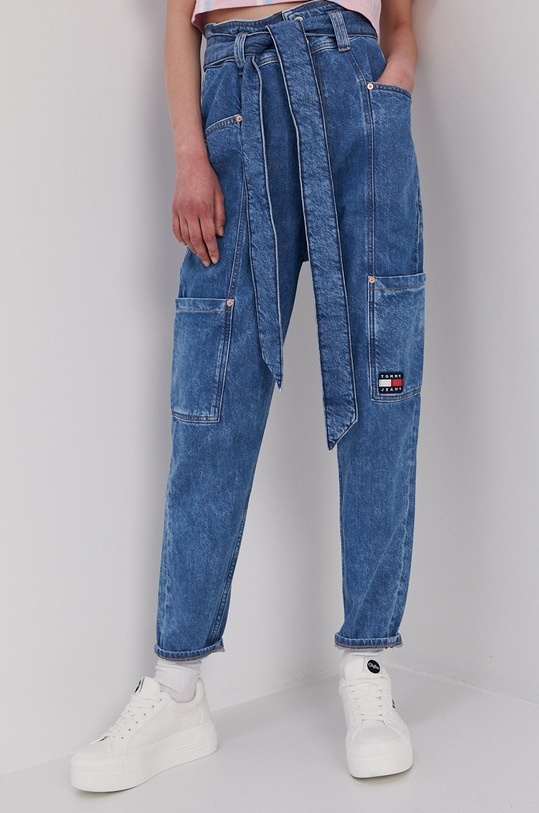 Rifle Tommy Jeans Mom modrá DW0DW09903.4891