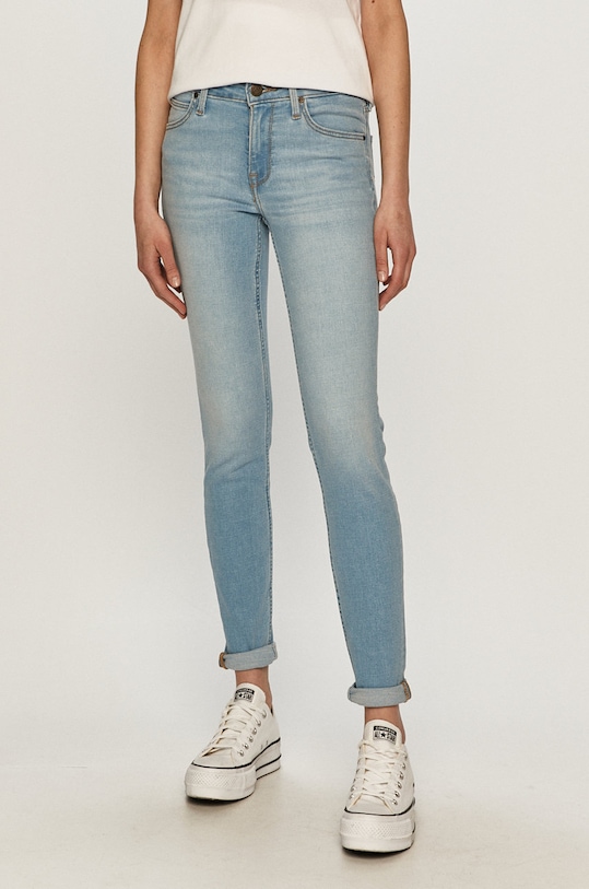 Lee jeansy Scarlett Bleached Azur niebieski L526PQXL