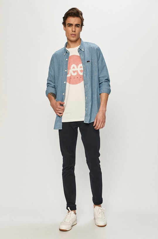 Lee - Spodnie Luke L719NQ21 granatowy SS21