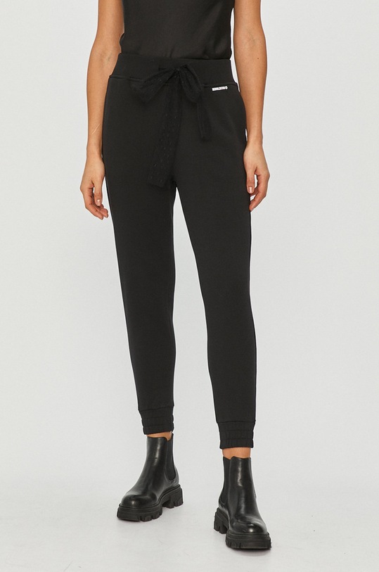 Red Valentino - Nohavice pletenina čierna VR3MD01M5JM