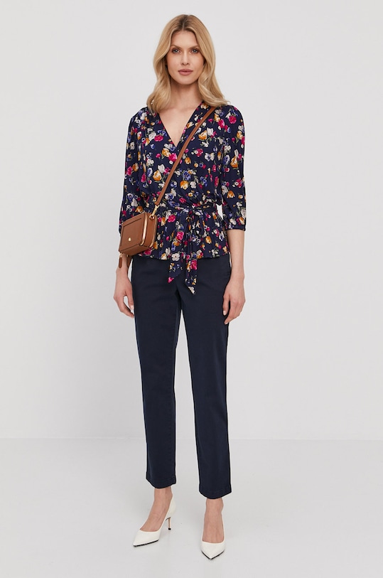 Hlače Lauren Ralph Lauren 200812287001 mornarsko modra SS21