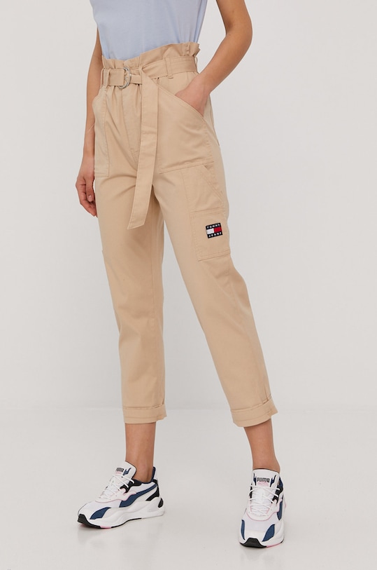 Tommy Jeans - Kalhoty high béžová DW0DW09741.4891