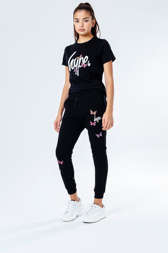 Hype Spodnie dziecięce YWF.412 czarny SS21