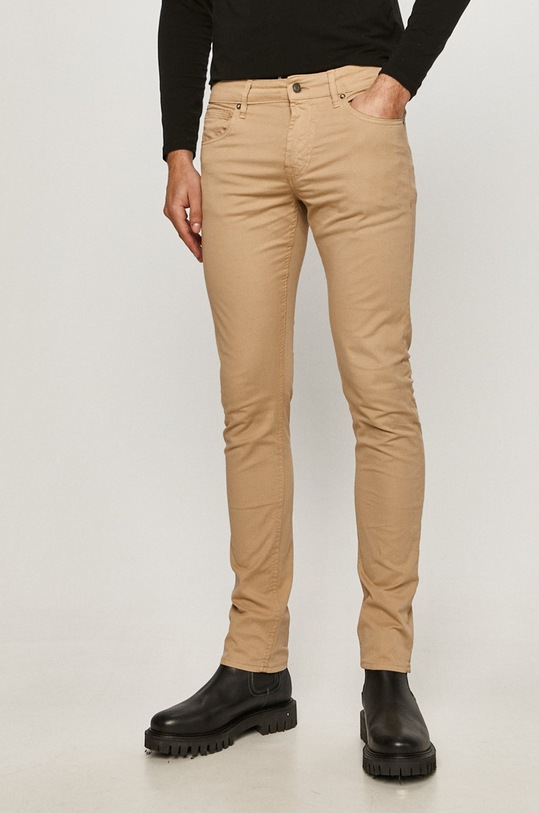 Guess - Spodnie z elastanem beżowy M1RAN1.WCNZ4