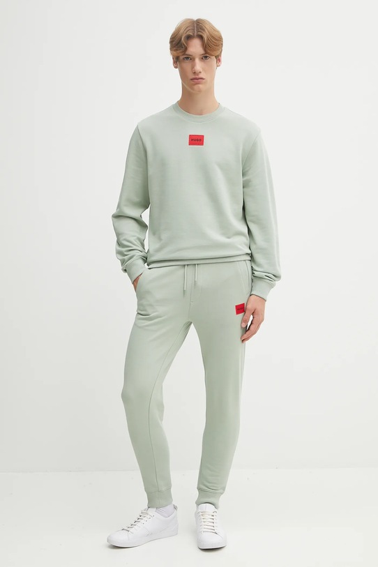 HUGO pantaloni tuta di cotone 50447963 verde AA00